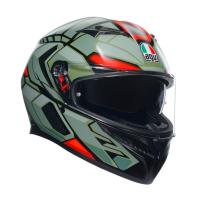 AGV Шлем K3 Decept Matt Black/Green/Red в Владивостоке