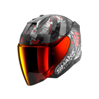 Shark Шлем Skwal I3 Jet Hellcat Mat Black/Chrome/Red в Владивостоке