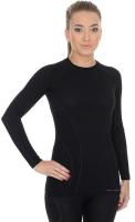 Brubeck Футболка женская Active Wool Черный в Владивостоке