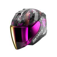 Shark Шлем Skwal I3 Jet Hellcat Mat Black/Chrome/Violet в Владивостоке