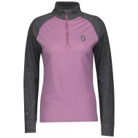 Scott Термокофта женская  Zip Defined Merino dark grey melange/cassis pink в Владивостоке