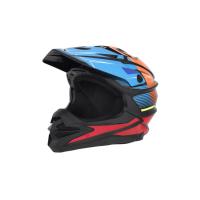 Desment Шлем кроссовый Raptor Black-Blue-Orange graphic в Владивостоке