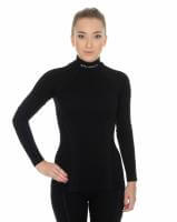 Brubeck Футболка женская дл.рукав Wool Merino 78% Черный в Владивостоке