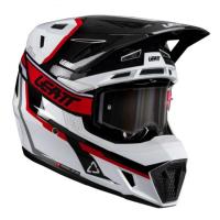 Leatt Шлем кроссовый  7.5 V26 White-Red + очки Velocity 4.5 в Владивостоке