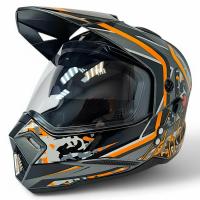 AIM Шлем кросс/эндуро JK802S Orange/Grey/Black в Владивостоке