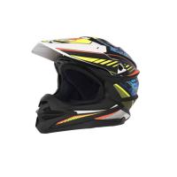 Desment Шлем кроссовый Raptor White-Yellow-Blue graphic в Владивостоке