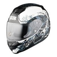 IXS Мотошлем HX 215 Curl Черный/Белый в Владивостоке