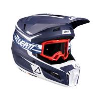 Leatt Шлем кроссовый 3.5 V26 Blue + очки Vizion 3.5 в Владивостоке