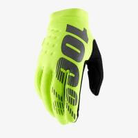 100% Мотоперчатки текстильные подростковые Brisker Youth Glove Fluo Yellow в Владивостоке