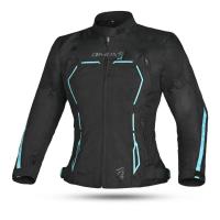 Dimox Мотокуртка текстиль Margo Women Black/Turquoise в Владивостоке