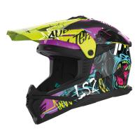 LS2 Шлем MX708 Fast II Gorilla фиолетово-желтый в Владивостоке