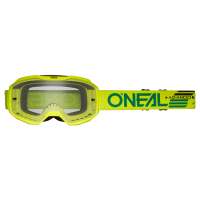 Oneal Маска кроссовая B-10 Solid V.24, желтый, прозрачные линзы Antifog, с защитой от уф лучей в Владивостоке