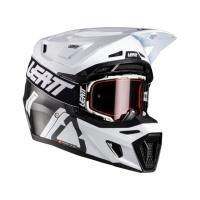 Leatt Мотошлем 9.5 Carbon-White + очки Velocity 6.5 V26 в Владивостоке