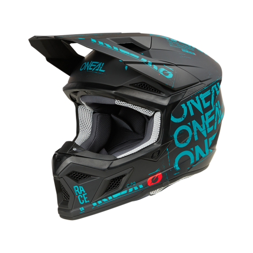 Oneal Шлем кроссовый 3Series Static черный/бирюзовый в Владивостоке