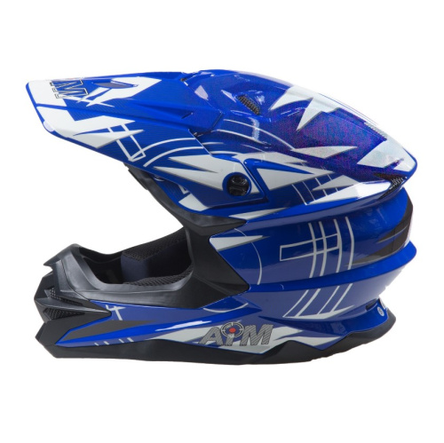 AiM Шлем кроссовый JK803S Blue/White в Владивостоке